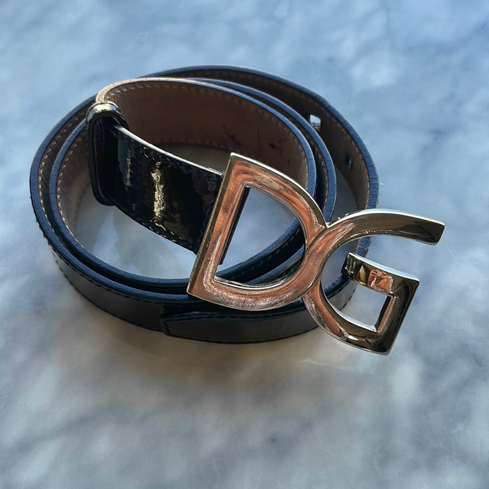 Dolce & Gabbana DG Logo Black Belt